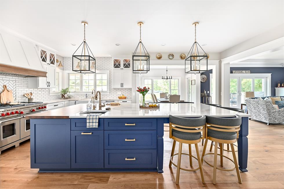 Blue Kitchen Island