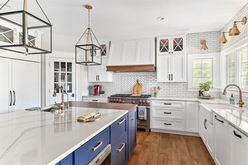 Blue Kitchen Island