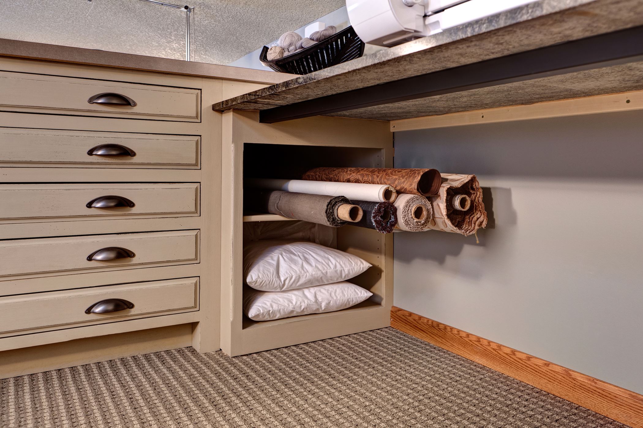 Fabric bolt storage