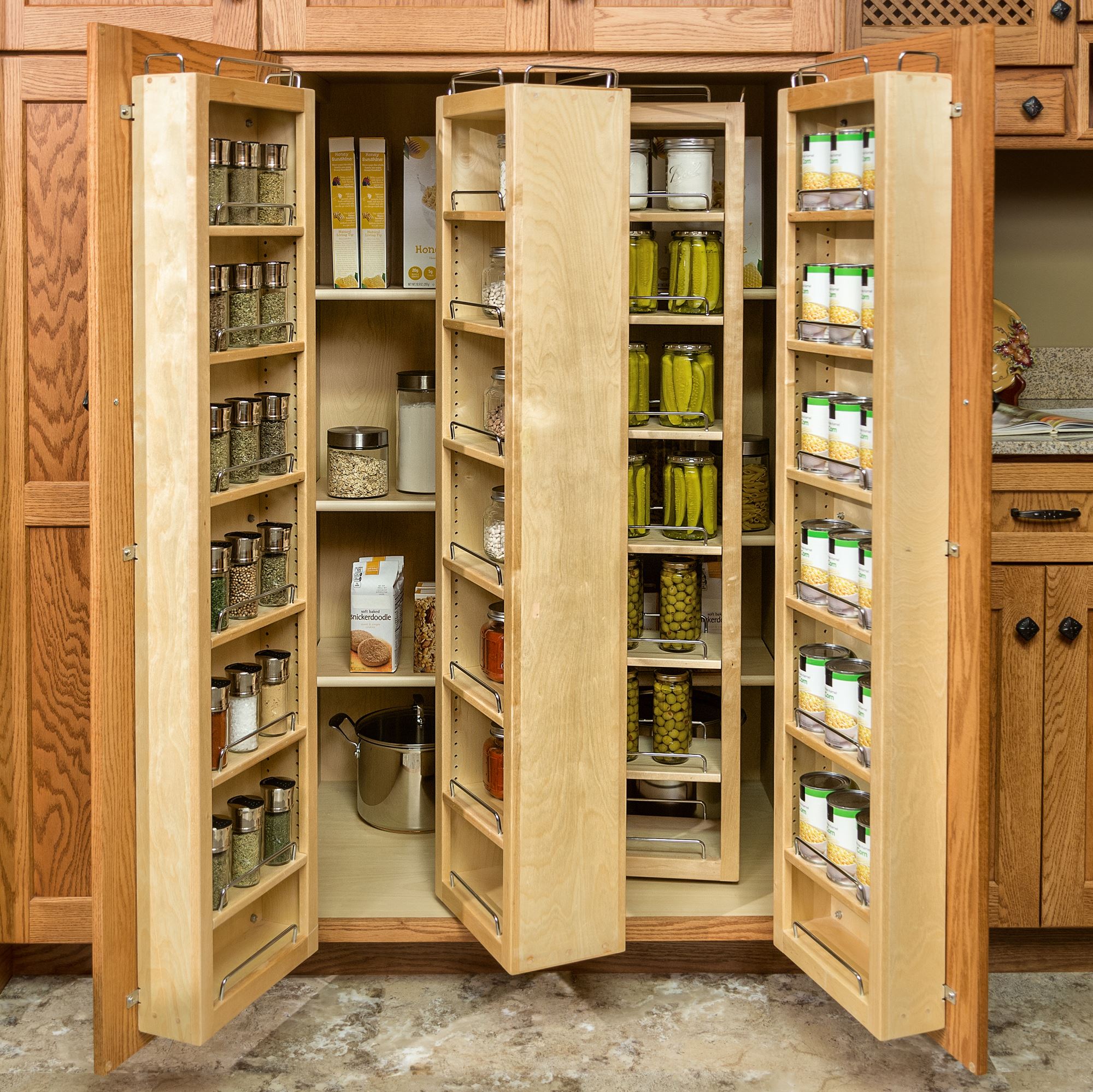 Kitchen Pantry Shelving Systems and Custom Pantry Storage