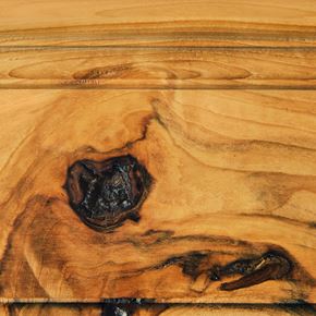 Golden Stain on Rustic Hickory